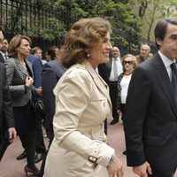 José María Aznar y Ana Botella en el funeral de Mercedes de la Merced