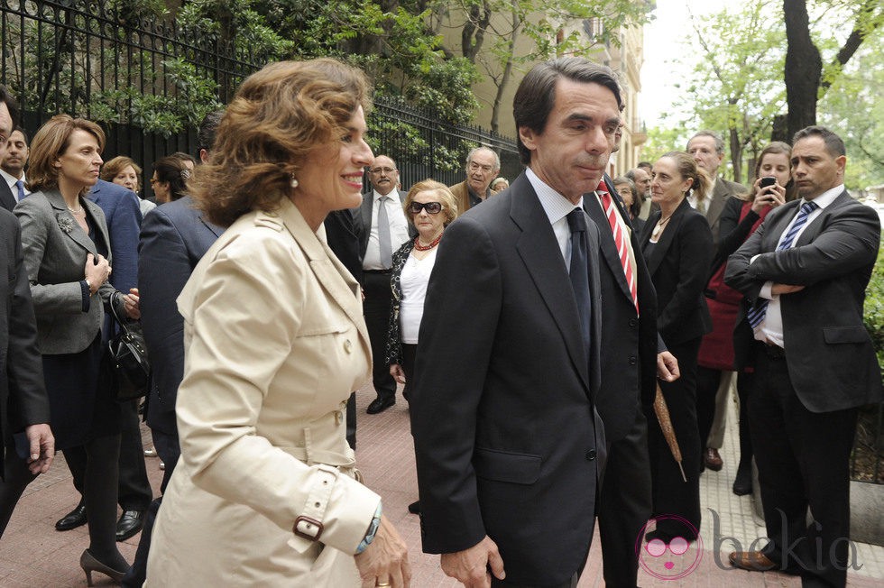 José María Aznar y Ana Botella en el funeral de Mercedes de la Merced