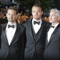 Tobey Maguire, Leonardo DiCaprio, Baz Luhrmann y Joel Edgerton en la ceremonia de apertura del Festival de Cannes 2013