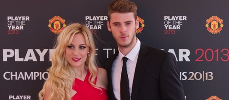 Edurne y David de Gea en la gala Manchester United Player of the Year Awards 2013