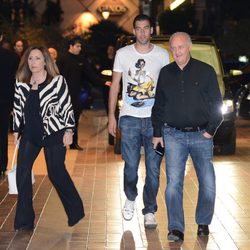 Sergio Busquets en la cena de celebración del título de Liga del Barça