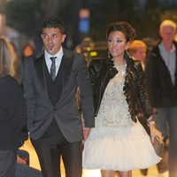 David Villa y Patricia González en la cena de celebración del título de Liga del Barça