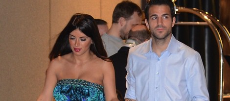 Cesc Fàbregas y Daniella Semaan en la cena de celebración del título de Liga del Barça