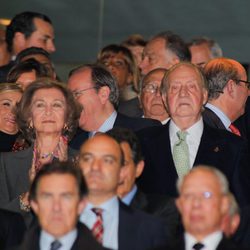 Los Reyes Juan Carlos y Sofía en la final de la Copa del Rey 2013