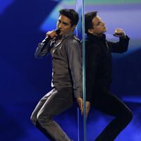 Farid Mammadov durante su actuación en el Festival de Eurovisión 2013