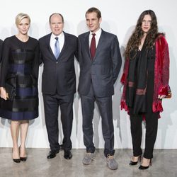 Alberto y Charlene de Mónaco con Andrea Casiraghi y Tatiana Santo Domingo