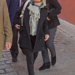 Eugenia Martínez de Irujo en el funeral de Pepe Luis Vázquez