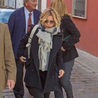 Eugenia Martínez de Irujo en el funeral de Pepe Luis Vázquez