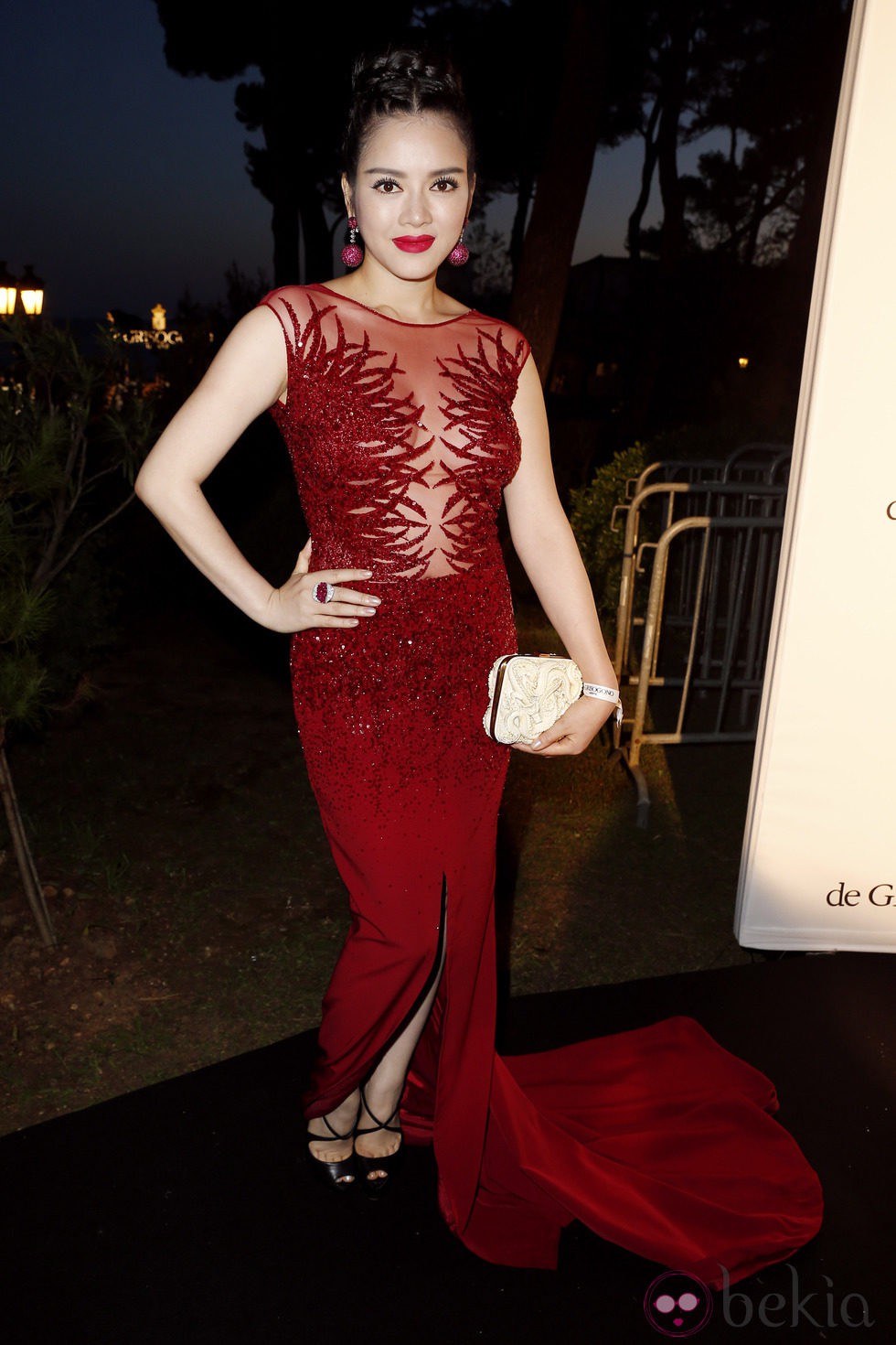 Ly Nha Ky en la fiesta Grisogono de Cannes 2013