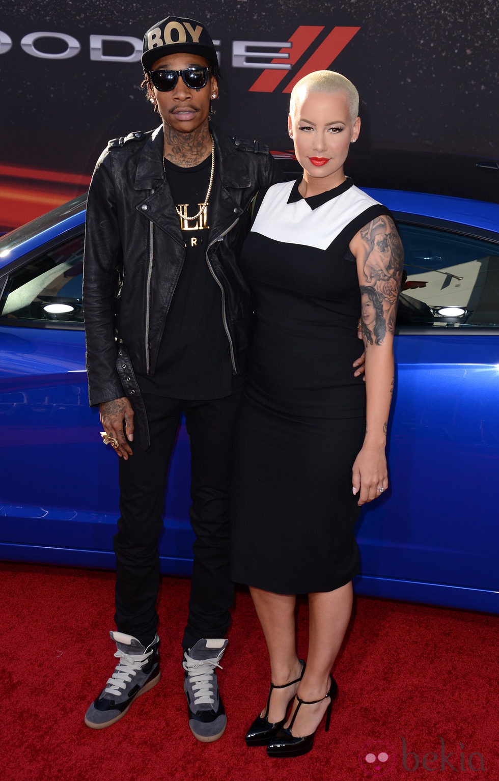 Wiz Khalifa y Amber Rose en el estreno de 'Fast & furious 6' en Los Ángeles