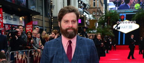 Zach Galifianakis en el estreno de 'R3sacón' en Londres