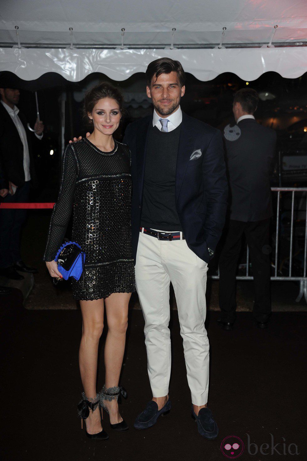 Olivia Palermo y Johannes Huebl en la fiesta en el yate de Roberto Cavalli en Cannes