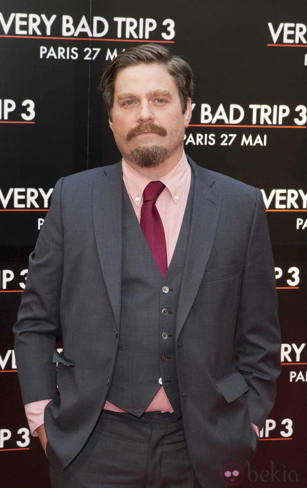 Zach Galifianakis en el estreno de 'R3sacón' en París