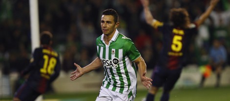 Rubén Castro, jugador del Betis, en uno de los partidos del equipo