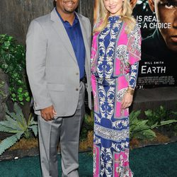 Alfonso Ribeiro y su esposa en el estreno de 'After Earth' en Nueva York