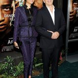 Bruce Willis y su pareja Emma Heming en el estreno de 'After Earth' en Nueva York