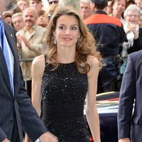 La Princesa Letizia antes de asistir a la ópera 'L'Elisir d'Amore'