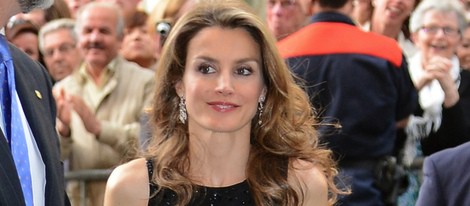 La Princesa Letizia antes de asistir a la ópera 'L'Elisir d'Amore'