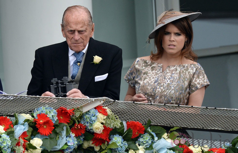 El Duque de Edimburgo y Eugenia de York en el Derby de Epsom 2013