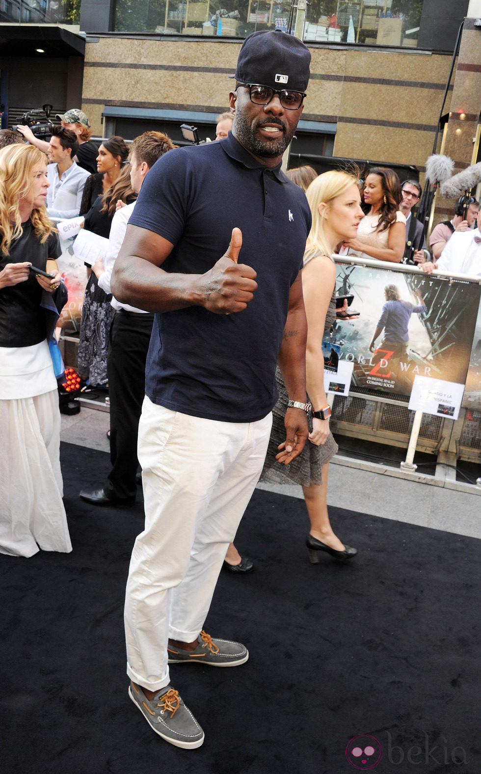 Idris Elba en la premiere de 'Guerra Mundial Z' en Londres