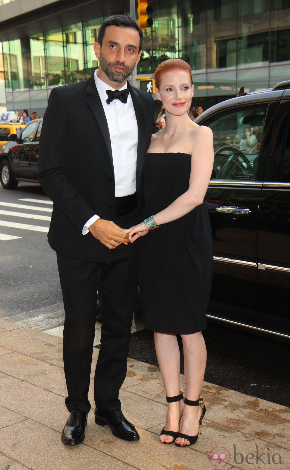 Jessica Chastain y Riccardo Tisci en los Premios CFDA 2013