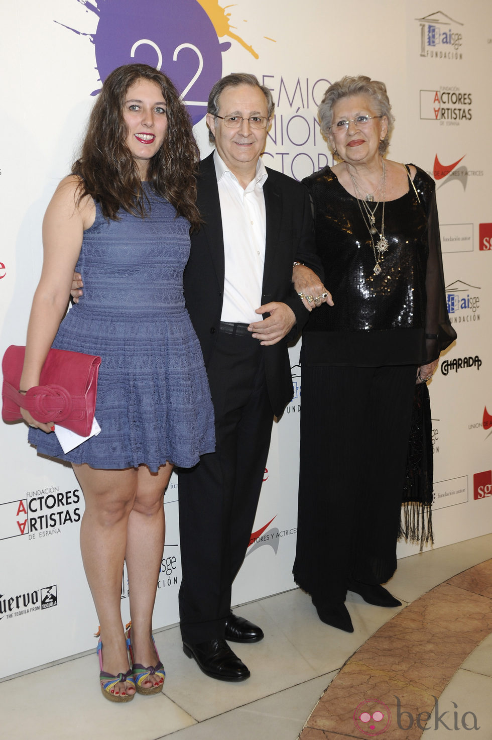 José Antonio Sayagues y Pilar Bardem en la alfombra roja de los Premios Unión de Actores 2012