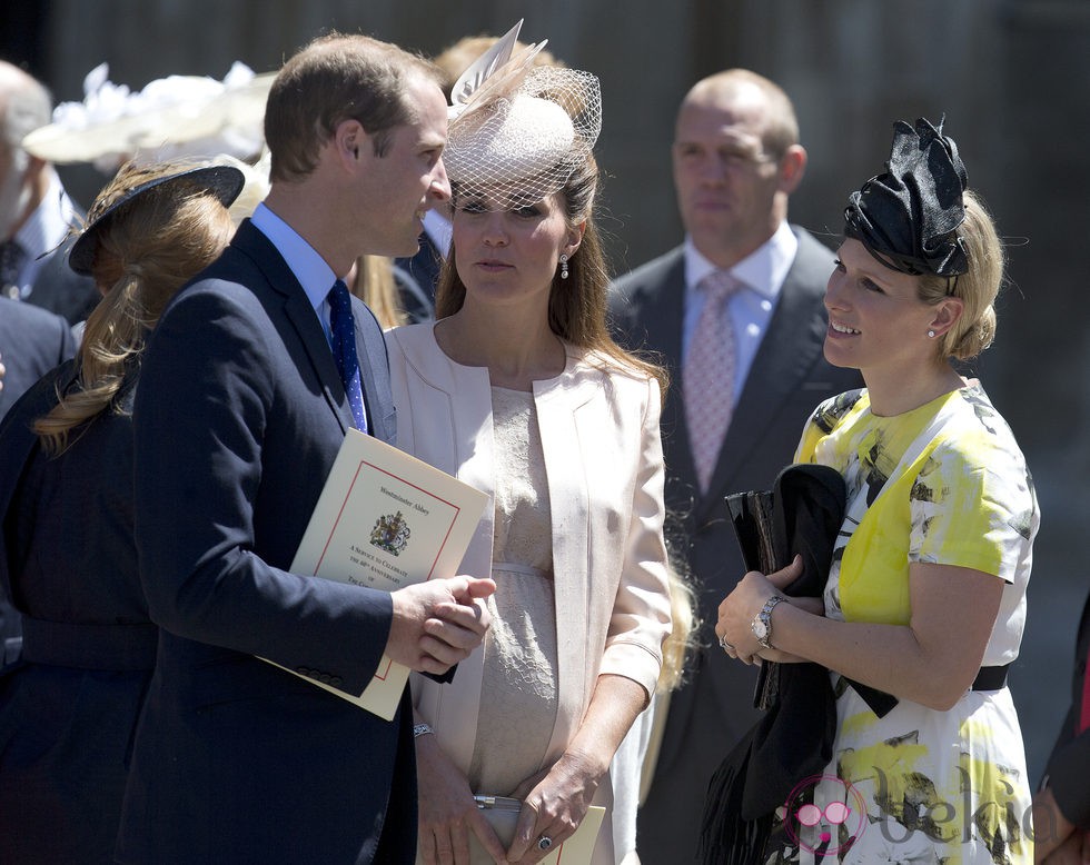 Los Duques de Cambridge bromean con Zara Phillips y MIke Tindall en el 60 aniversario de la coronación de Isabel II