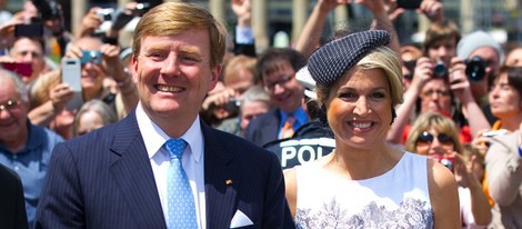 Los Reyes Guillermo Alejandro y Máxima de Holanda en Stuttgart