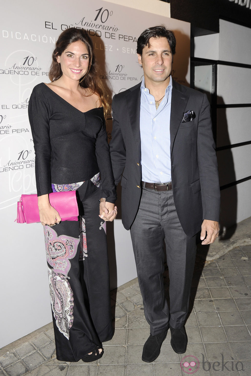 Lourdes Montes y Fran Rivera en el aniversario de un restaurante