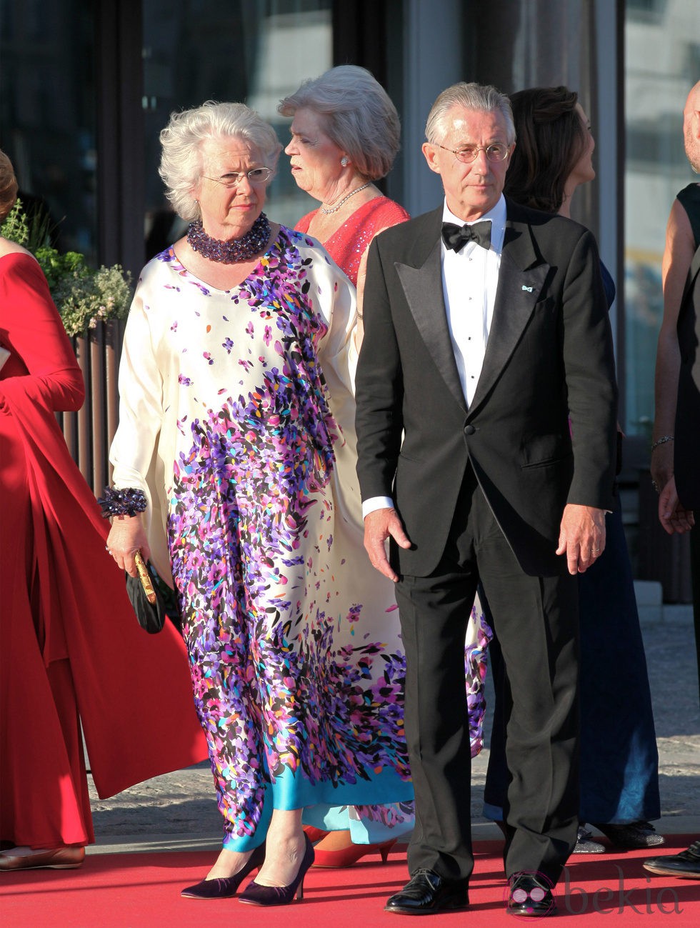 Cristina de Suecia y Tord Magnusson en la cena previa a la boda de Magdalena de Suecia y Chris O'Neill