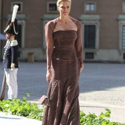 La Princesa Charlene de Mónaco llegando a la boda de Magdalena de Suecia y Chris O'Neill