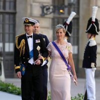 Los Condes de Wessex, Eduardo y Sophie, llegando a la boda de Magdalena de Suecia y Chris O'Neill 