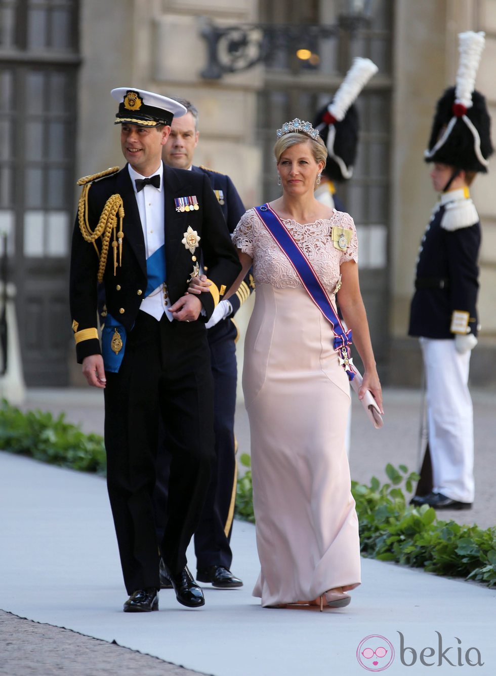 Los Condes de Wessex, Eduardo y Sophie, llegando a la boda de Magdalena de Suecia y Chris O'Neill 