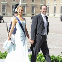 Los Príncipes Nicolás y Tatiana de Grecia en la boda de Magdalena de Suecia y Chris O'Neill