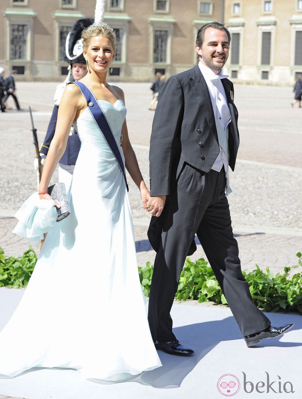 Los Príncipes Nicolás y Tatiana de Grecia en la boda de Magdalena de Suecia y Chris O'Neill