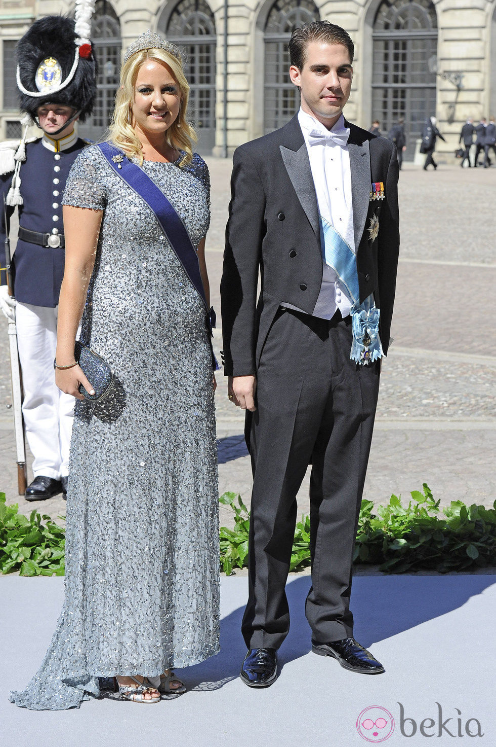 Los Príncipes Felipe y Theodora de Grecia en la boda de Magdalena de Suecia y Chris O'Neill