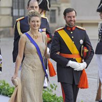 Los Príncipes Guillermo y Stéphanie de Luxemburgo en la boda de Magdalena de Suecia y Chris O'Neill