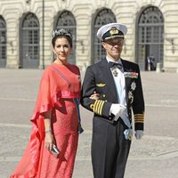 Los Príncipes Federico y Mary de Dinamara en la boda de Magdalena de Suecia y Chris O'Neill