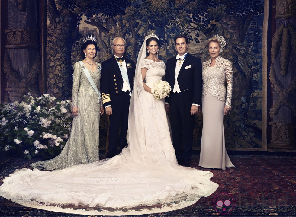 Fotografía oficial de la boda de la princesa Magdalena de Suecia y Christopher O'Neill