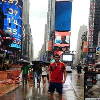 Iker Casillas en Times Square durante un paseo por Nueva York antes del amistoso España-Irlanda