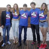 Canco Rodríguez, Ana María Polvorosa, Adrián Lastra, Daniel Diges y Andrea Guasch en la presentación del musical 'Hoy no me puedo levantar'