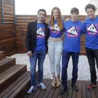 Canco Rodríguez, Ana María Polvorosa, Adrián Lastra, Daniel Diges y Andrea Guasch en la presentación del musical 'Hoy no me puedo levantar'