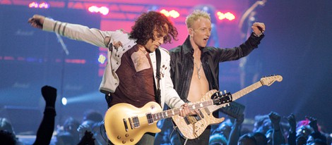 Vivian Campbell y Phil Collen , del grupo de música Def Leppard