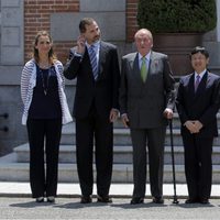 La Familia Real Española con Naruhito de Japón en Zarzuela