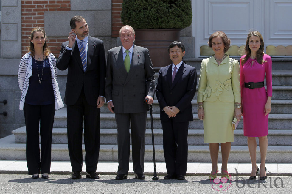 La Familia Real Española con Naruhito de Japón en Zarzuela