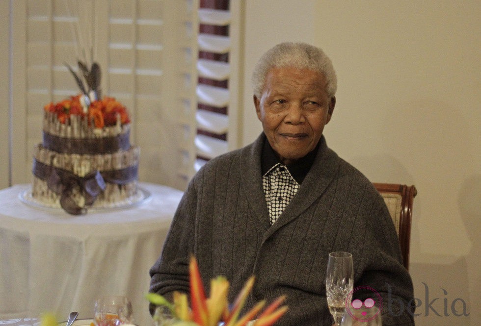 Nelson Mandela el día de su 93 cumpleaños