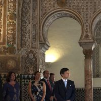 Naruhito de Japón en el Real Alcázar de Sevilla