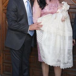 José Ortega Cano y Ana María Aldón con su hijo en el bautizo de José María Ortega Aldón