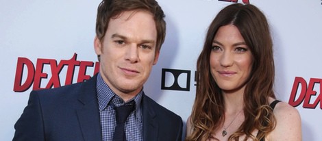 Jennifer Carpenter y Michael C. Hall en la presentación de la octava temporada de Dexter