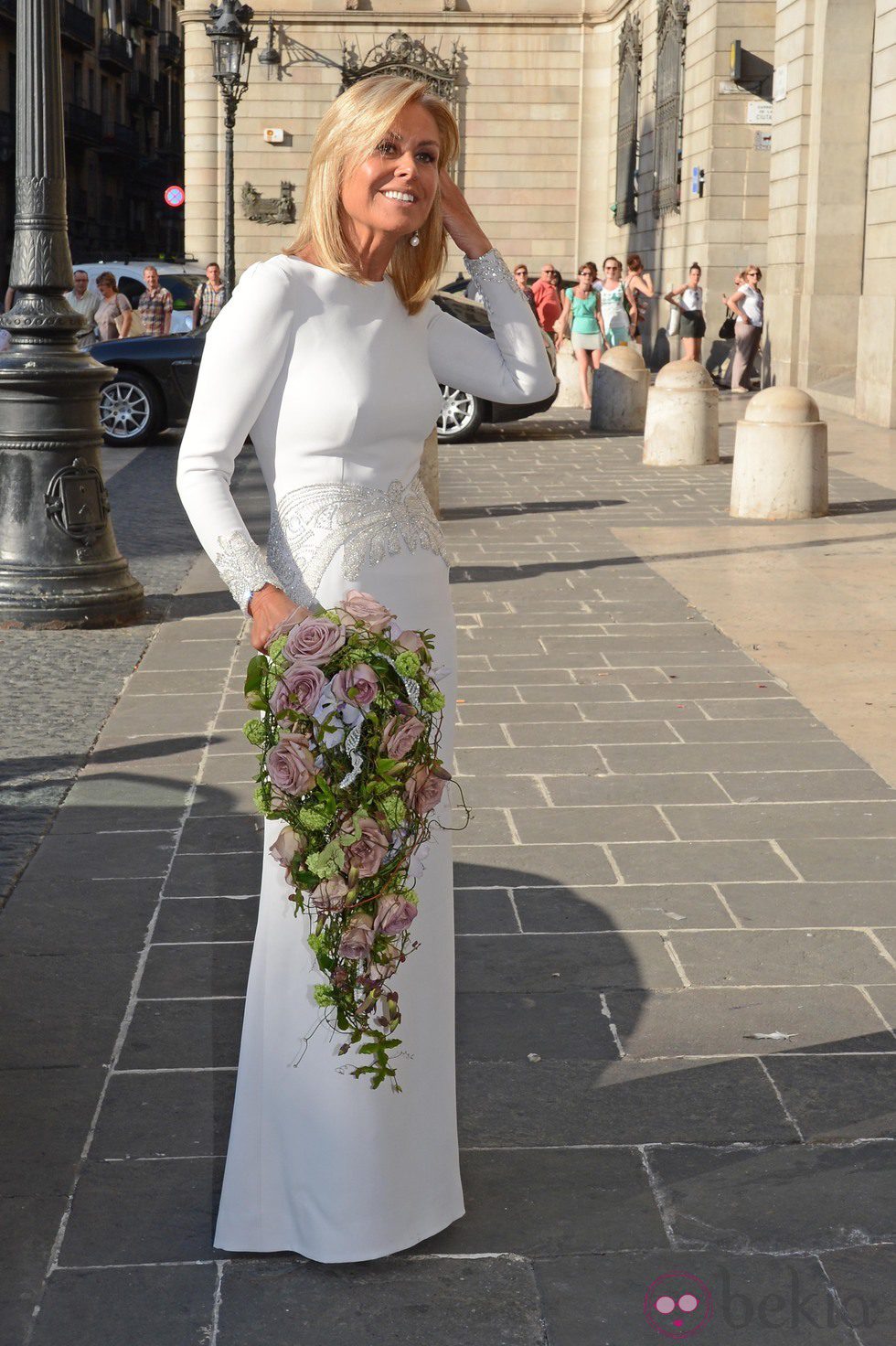 Rosa Clará el día de su boda con el empresario Josep Artigas